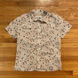 Parke & Ronen floral men’s button down shirt Med